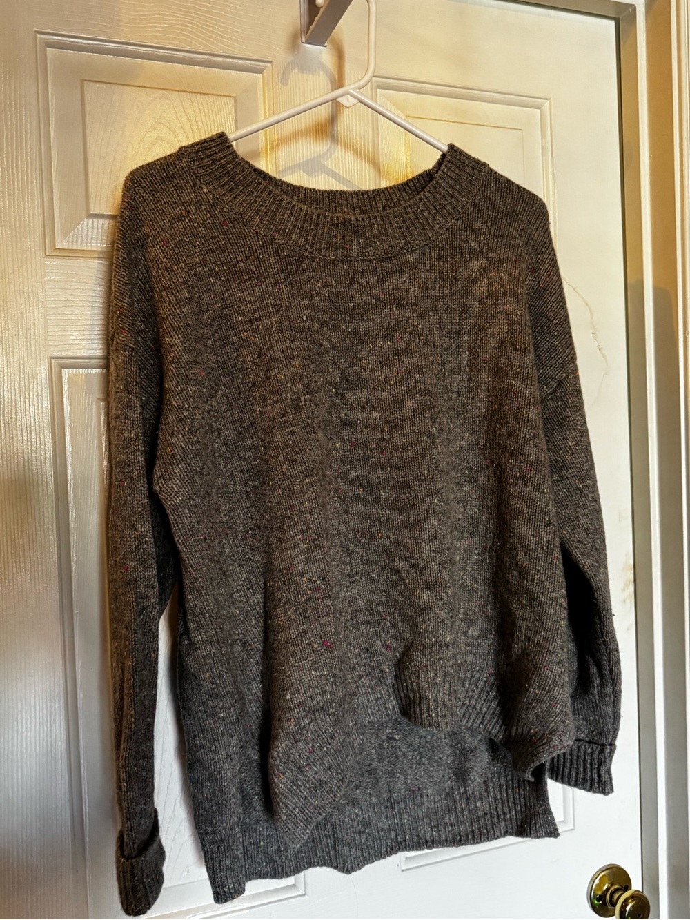 One Grey Day Grey Sweater w/ Multicolored Specks